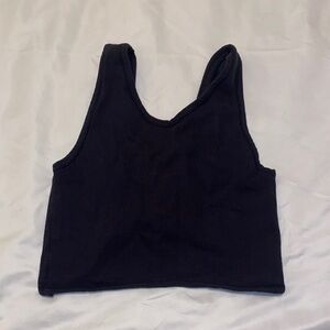 By Together Charcoal Ribbed Knit Top